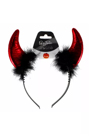 Ozdoba Halloween Opaska z rogami  Diab�a czerwona ARPEX SR3317