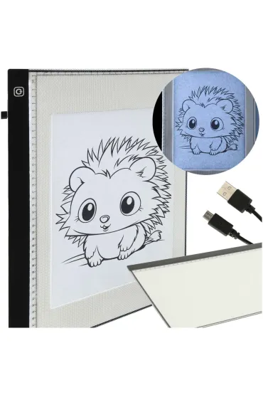 Deska kre�larska tablica tablet graficzny kalka do rysowania pod�wietlana LED A3
