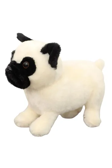 Maskotka Pies Mops bia�y 19cm LeanToys