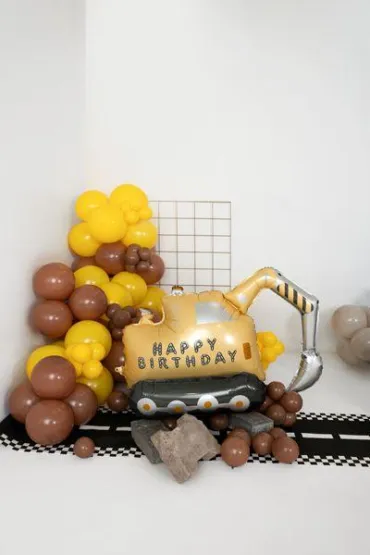PartyDeco Balon foliowy Koparka 49x76.5cm