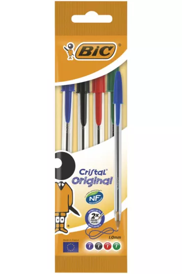 Bic D�ugopis Cristal Original Pouch 4 szt.