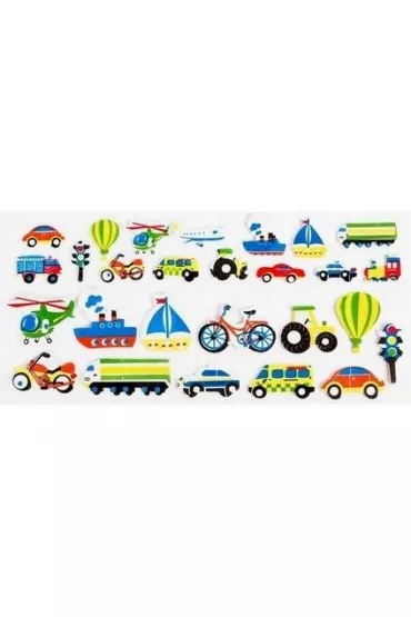 Fandy Naklejki piankowe 3D - Transport 35 szt.