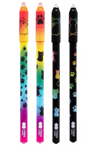 Happy Color, D�ugopis wymazywalny niebieski - Miaow!, 1 szt.