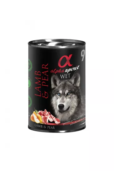 Alpha Spirit Bezzbo�owa karma mokra dla ps�w jagni�cina z gruszk� 400 g