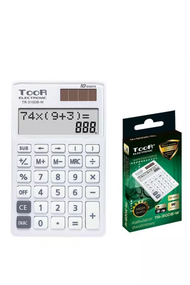 Toor Kalkulator dwuliniowy 10 pozycji TR-310DB-W