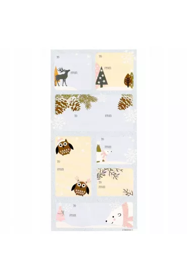 incood. Naklejki do podpisywania prezent�w 10,5x21,5cm