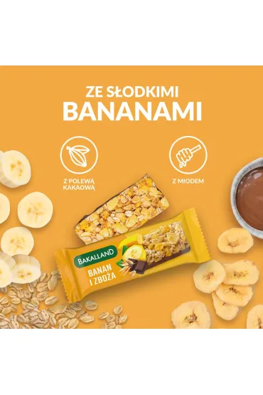 Bakalland Ba! Baton zbo�owy banan Zestaw 6 x 40 g