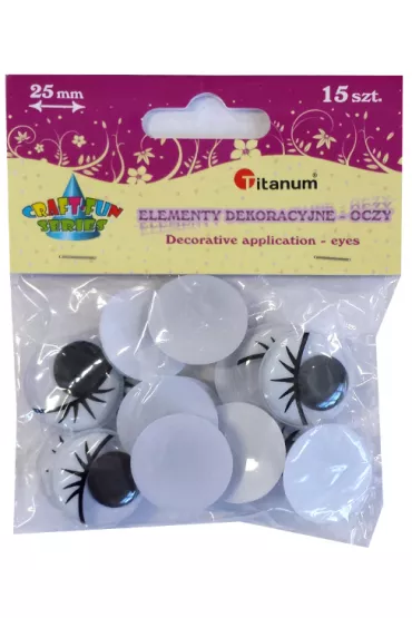 Titanum Ozdoba dekoracyjna oczy z rz�sami 242714 25mm