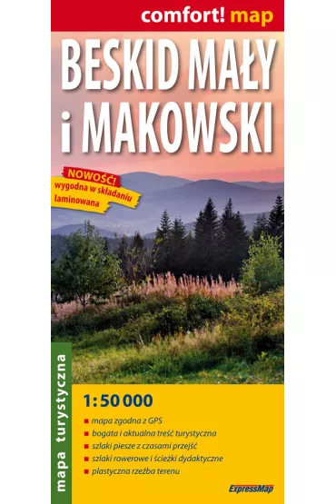 Beskid Ma�y i Makowski laminowana mapa turystyczna 1:50 000