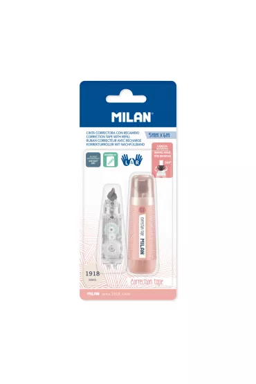 Milan Korektor mini w ta�mie 1918 + wk�ad zapasowy r�owy 5 mm x 6 m