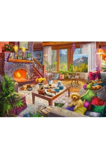 Puzzle 1000 el. Przytulny pok�j Ravensburger
