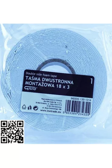 Kw Trade Ta�ma monta�owa 18 mm x 3 m