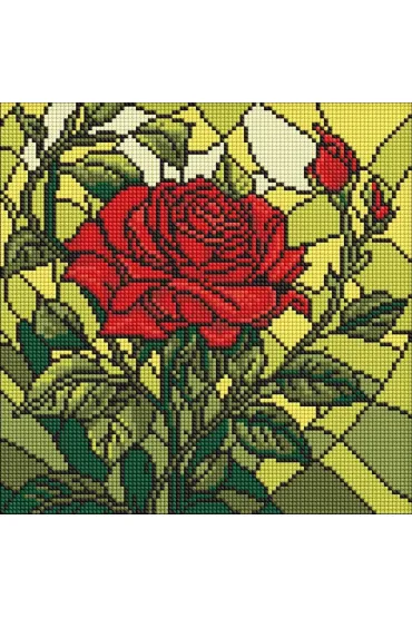 Diamentowa mozaika - Witra�. R�a 30x30cm