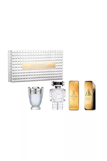 Paco Rabanne Zestaw MINIATUR Woda toaletowa One Million + Woda perfumowana One Million Elixir Intense + Woda toaletowa Invictus + Woda toaletowa Phantom 4 x 5 ml