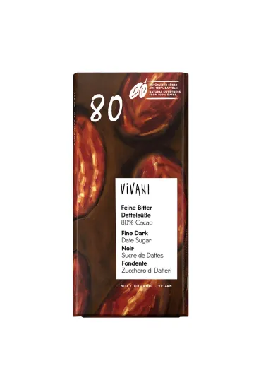 Vivani Tabliczka kakaowa s�odzona daktylami 80 g Bio