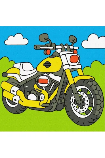 Ideyka Malowanie po numerach - Motocykl Kids 25x25cm