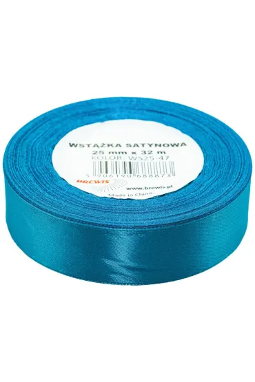 Brewis Wst��ka satynowa turkusowa 25mm x 32m