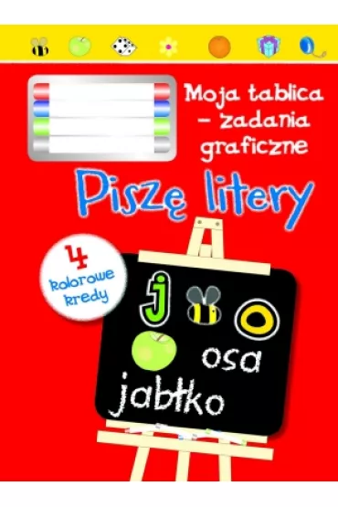 Pisz� litery. Moja tablica - zadania graficzne + 4 kolorowe kredy