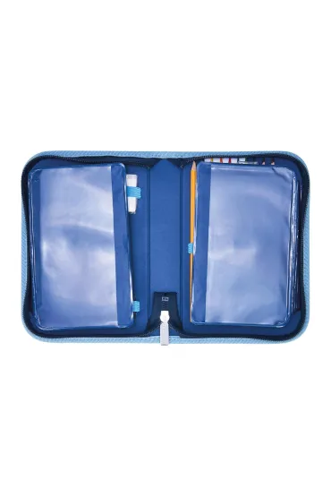 Herlitz Pi�rnik rozk�adany 2 klapki z wyposa�eniem Cosmic Explorer