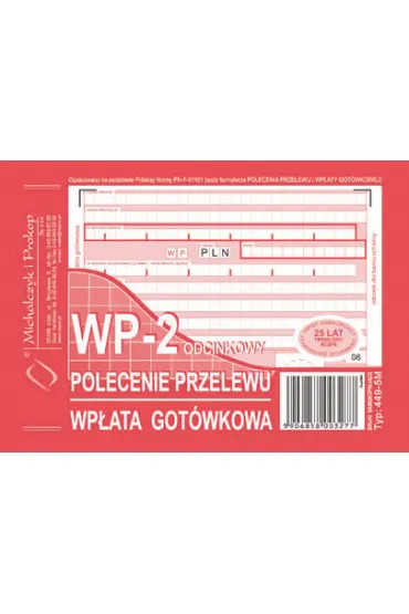 Michalczyk i Prokop Druk do polecenia przelewu A6