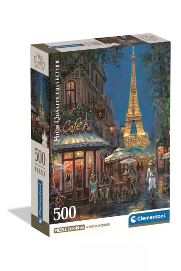 Puzzle 500 Night At The Eiffel Cafe Clementoni