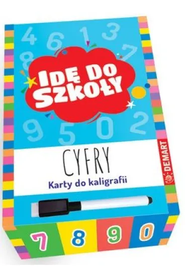 Id� do szko�y. Cyfry. Karty do kaligrafii z pisakiem sucho�cieralnym