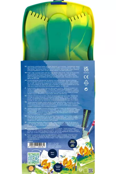Faber-Castell Farby szkolne akwarelowe Connector Dinozaury 12 kolor�w