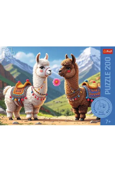 Puzzle 200 el. Kolorowe lamy Trefl