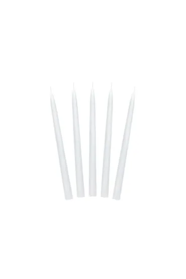 PartyDeco �wieca sto�kowa matowa, bia�y, 24cm  1 op. / 10 szt.