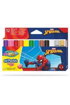 Patio Pastele olejne Colorino Kids trójkątne Spiderman 12 kolorów