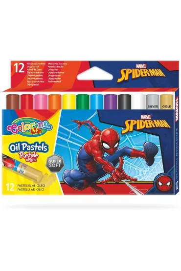 Patio Pastele olejne Colorino Kids tr�jk�tne Spiderman 12 szt.