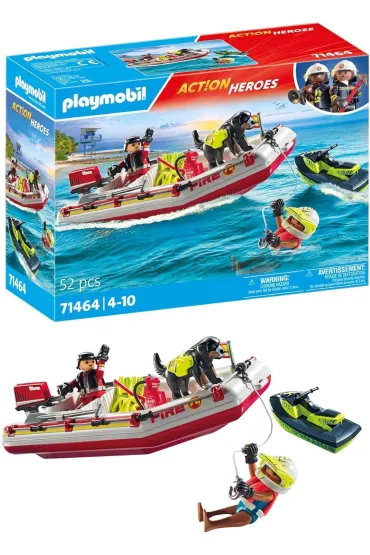 Playmobil Action Heroes ��dz stra�y po�arnej ze skuterem wodnym 71464
