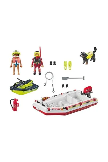 Playmobil Action Heroes ��dz stra�y po�arnej ze skuterem wodnym 71464