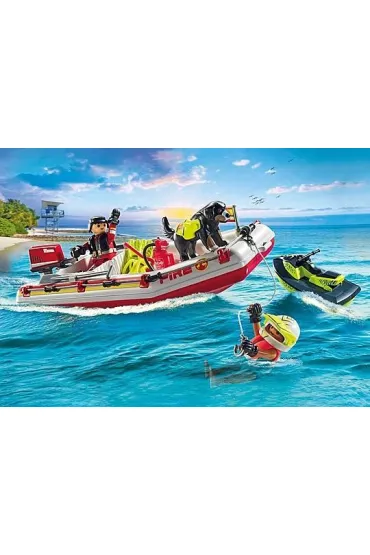 Playmobil Action Heroes ��dz stra�y po�arnej ze skuterem wodnym 71464
