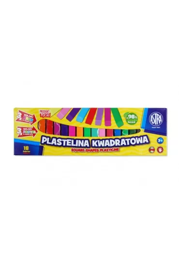 Astra Plastelina kwadratowa 18 kolor�w