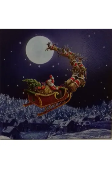 Paw Serwetka BN Lunch Decor Christmas sleigh 33x33 20szt./op.