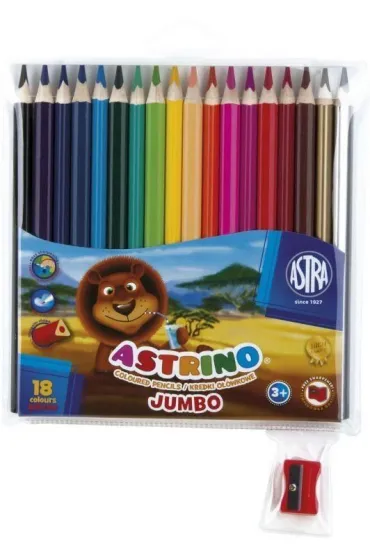 Astra Kredki o��wkowe tr�jk�tne Astrino 13 kolor�w