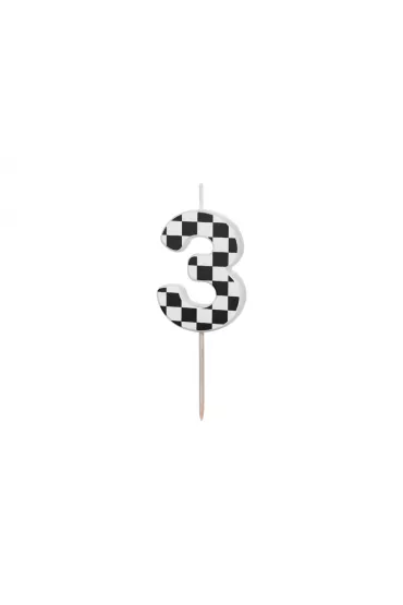 PartyDeco �wieczka urodzinowa 3 5.5cm