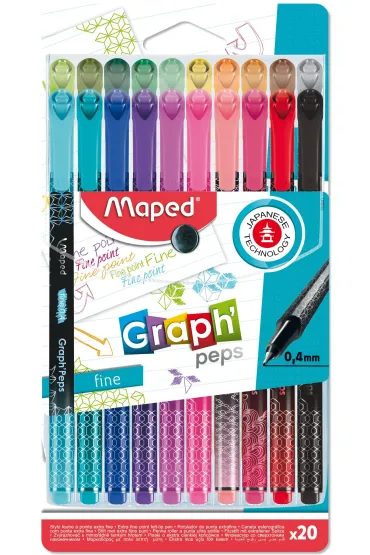 Maped Cienkopis Graph Peps Deco 20 kolor�w
