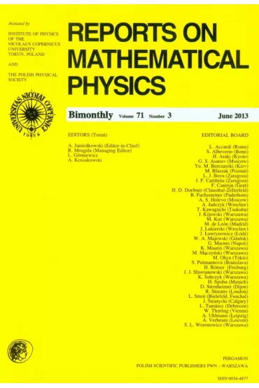 Reports on Mathematical Physics 81/1 2018 - Andrzej Jamio�kowski, Ryszard Mruga�a