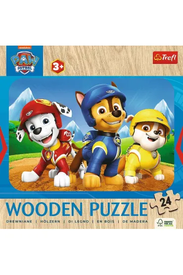 Puzzle drewniane 24 el. Urocza Psia Ekipa Trefl