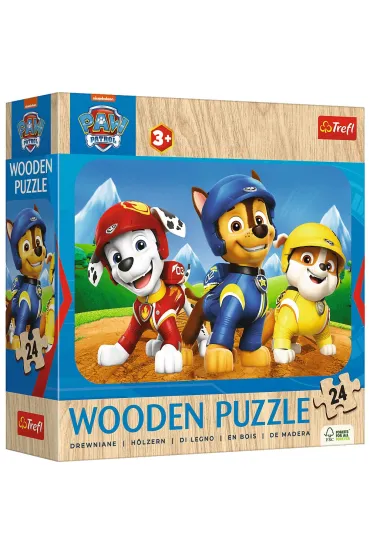 Puzzle drewniane 24 el. Urocza Psia Ekipa Trefl