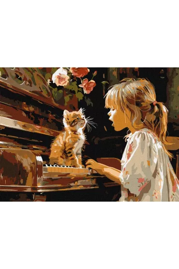 Ideyka Malowanie po numerach - piewajcy duet 30x40cm