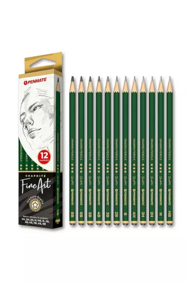 Penmate Zestaw o��wk�w Fine Art 4H-8B 12 szt.