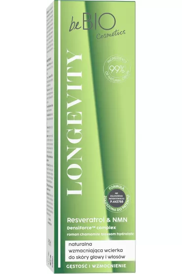 beBIO Ewa Chodakowska Longevity Naturalna wzmacniajca wcierka do skry gowy i wosw 100 ml