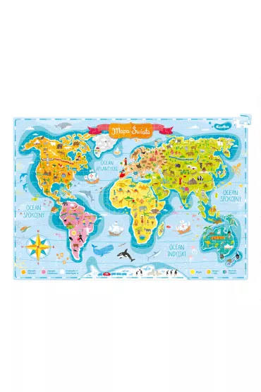 Czuczu Puzzle Mapa �wiata 300 el. Bright Junior Media
