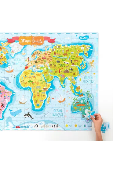 Czuczu Puzzle Mapa �wiata 300 el. Bright Junior Media