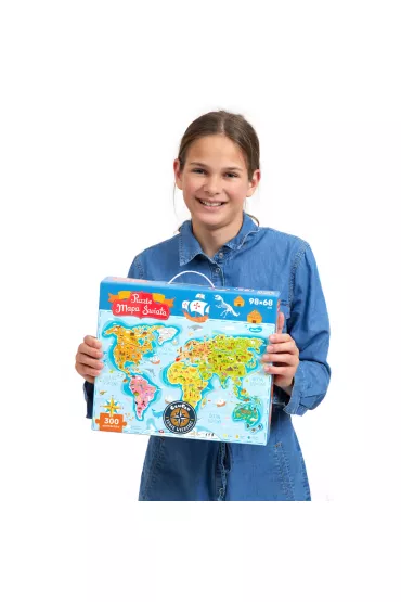 Czuczu Puzzle Mapa �wiata 300 el. Bright Junior Media