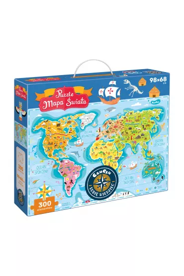Czuczu Puzzle Mapa �wiata 300 el. Bright Junior Media