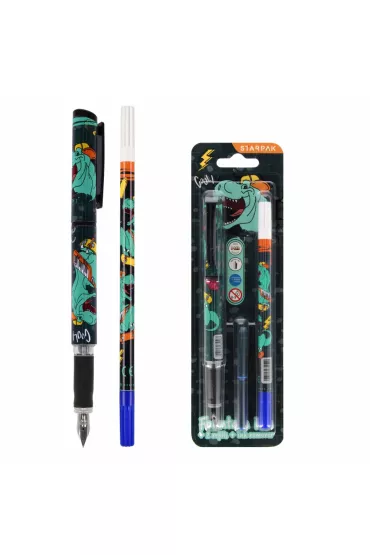 Pi�ro wieczne z nabojami i wymazywaczem Skate Dino STARPAK 536383